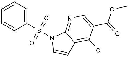 1H-Pyrrolo[2,3-b]pyridine-5-carboxylic acid, 4-chloro-1-(phenylsulfonyl)-, methyl ester Structure