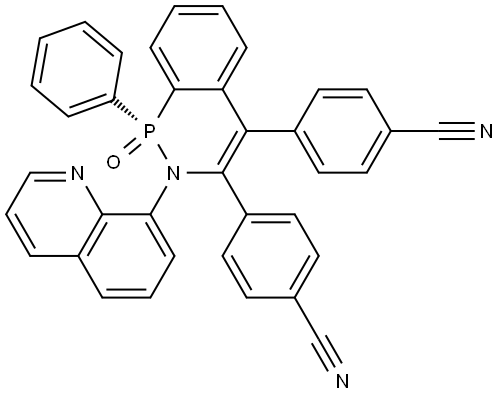 (S)-4,4'-(1-oxido-1-phenyl-2- (quinolin-8-yl)-2H- benzo[c][1,2]azaphosphinine- 3,4-diyl)dibenzonitrile Structure