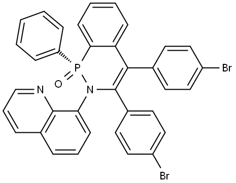 (S)-3,4-bis(4-bromophenyl)-1- phenyl-2-(quinolin-8-yl)-2H- benzo[c][1,2]azaphosphinine 1- oxide Structure