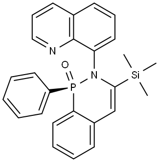 (S)-1-phenyl-2-(quinolin-8-yl)- 3-(trimethylsilyl)-2H- benzo[c][1,2]azaphosphinine 1- oxide Structure