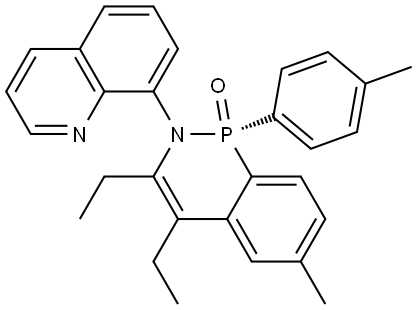 (S)-3,4-diethyl-6-methyl-2-
(quinolin-8-yl)-1-(p-tolyl)-2H- benzo[c][1,2]azaphosphinine 1- oxide Structure