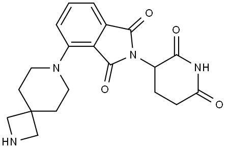 7-(2-(2,6-dioxopiperidin-3-yl)-1,3-dioxoisoindolin-4-yl)-2,7-diazaspiro[3.5]nonane Structure