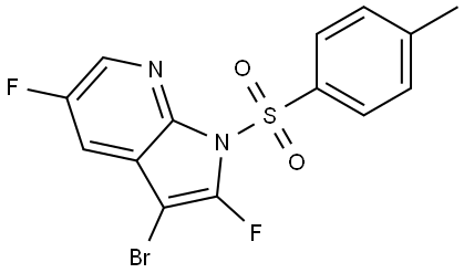 3-bromo-2,5-difluoro-1-tosyl-1H-pyrrolo[2,3-b]pyridine Structure