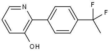 2-[4-(1,1-Difluoroethyl)phenyl]-3-pyridinol Structure