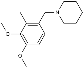 1-[(3,4-Dimethoxy-2-methylphenyl)methyl]piperidine Structure