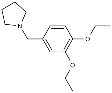 1-[(3,4-Diethoxyphenyl)methyl]pyrrolidine Structure