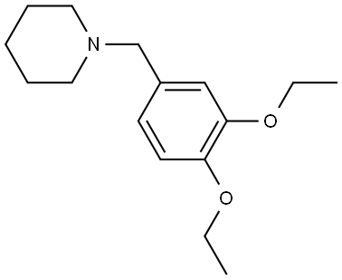 1-[(3,4-Diethoxyphenyl)methyl]piperidine Structure