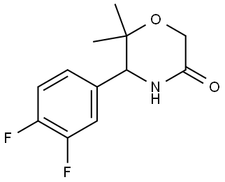 (S)-5-(3,4-difluorophenyl)-6,6-dimethylmorpholin-3-one Structure