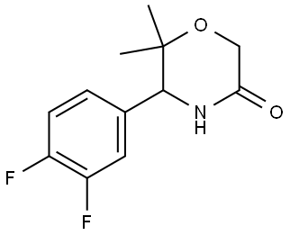 5-(3,4-Difluorophenyl)-6,6-dimethyl-3-morpholinone Structure