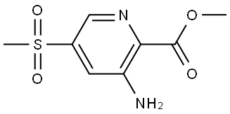 methyl 3-amino-5-methylsulfonyl-pyridine-2-carboxylate Structure