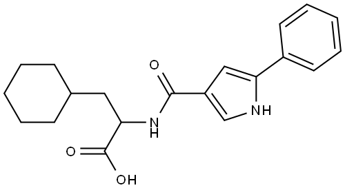 3-cyclohexyl-2-(5-phenyl-1H-pyrrole-3-carboxamido)propanoic acid Structure