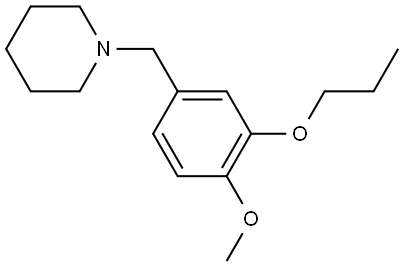 1-[(4-Methoxy-3-propoxyphenyl)methyl]piperidine Structure