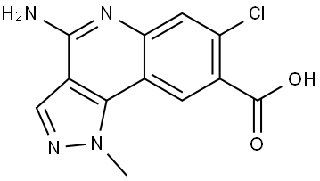 1H-Pyrazolo[4,3-c]quinoline-8-carboxylic acid, 4-amino-7-chloro-1-methyl- Structure