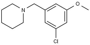 1-[(3-Chloro-5-methoxyphenyl)methyl]piperidine Structure