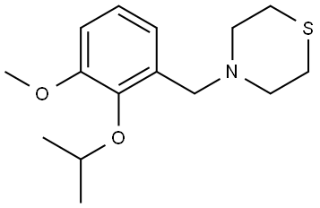 4-[[3-Methoxy-2-(1-methylethoxy)phenyl]methyl]thiomorpholine Structure