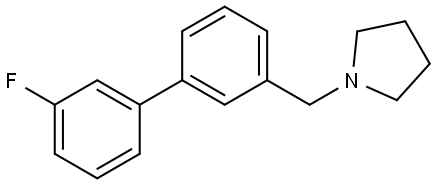 1-[(3'-Fluoro[1,1'-biphenyl]-3-yl)methyl]pyrrolidine Structure