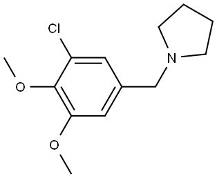 1-[(3-Chloro-4,5-dimethoxyphenyl)methyl]pyrrolidine Structure