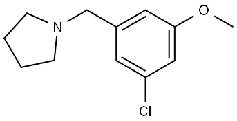 1-[(3-Chloro-5-methoxyphenyl)methyl]pyrrolidine Structure