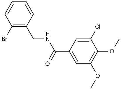 N-[(2-Bromophenyl)methyl]-3-chloro-4,5-dimethoxybenzamide Structure