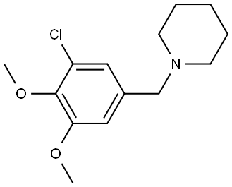 1-[(3-Chloro-4,5-dimethoxyphenyl)methyl]piperidine Structure