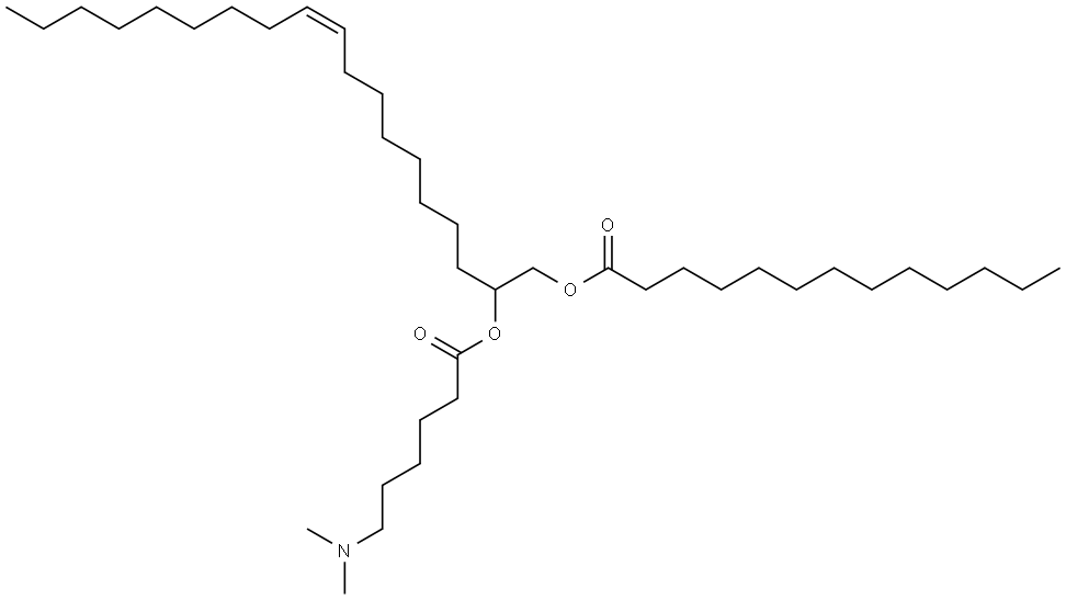 (Z)-2-((6-(dimethylamino)hexanoyl)oxy)nonadec-10-en-1-yl tridecanoate Structure