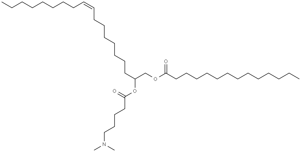 (Z)-2-((5-(dimethylamino)pentanoyl)oxy)nonadec-10-en-1-yl tetradecanoate Structure