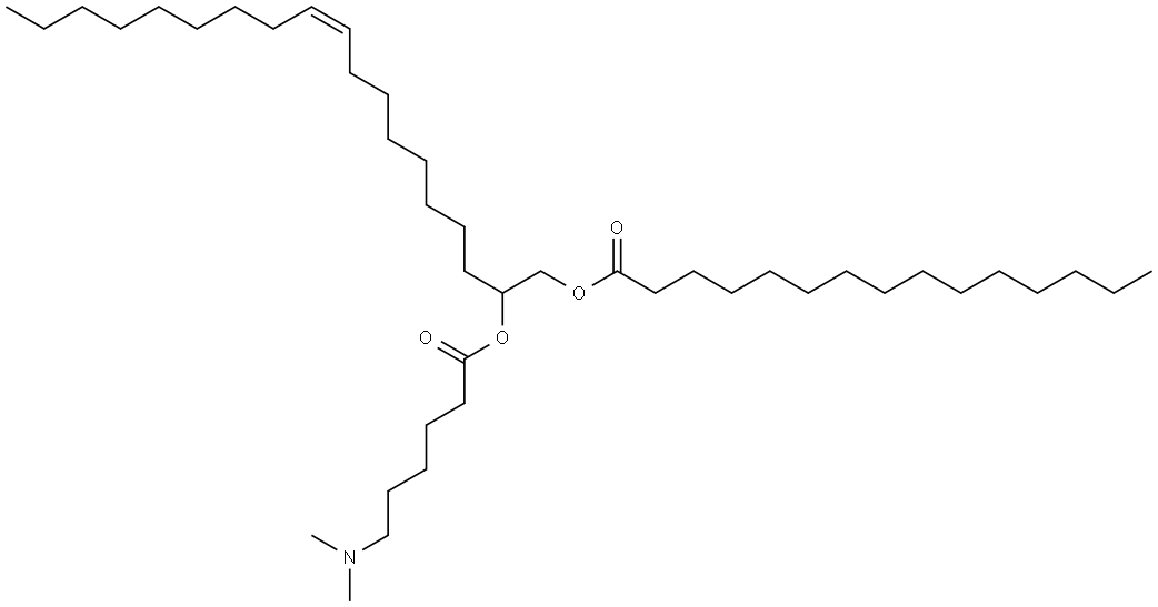 (Z)-2-((6-(dimethylamino)hexanoyl)oxy)nonadec-10-en-1-yl pentadecanoate Structure