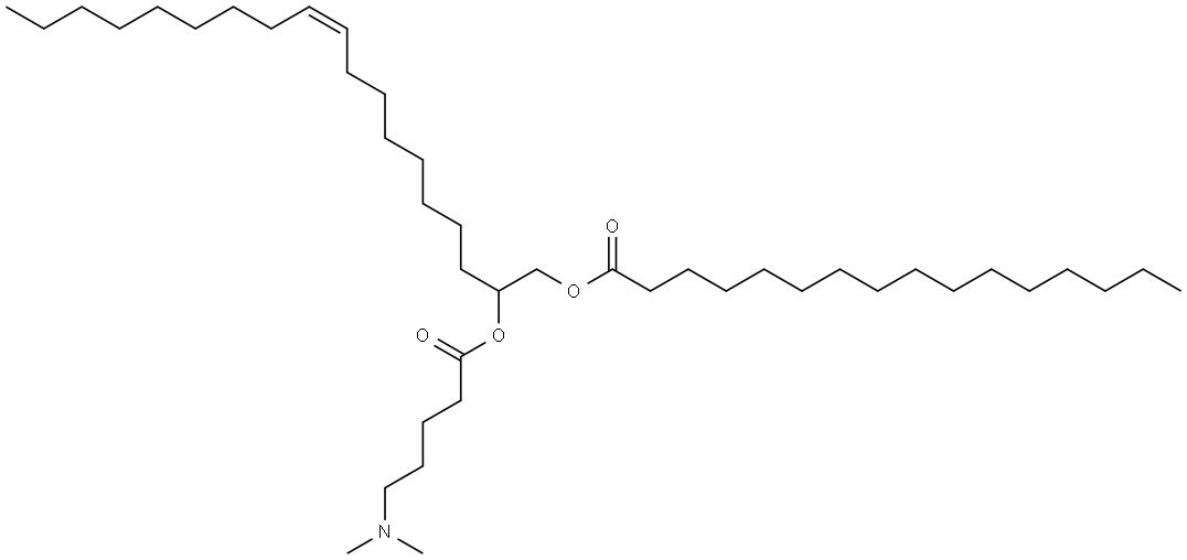 (Z)-2-((5-(dimethylamino)pentanoyl)oxy)nonadec-10-en-1-yl palmitate Structure