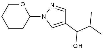 2-methyl-1-(1-(tetrahydro-2H-pyran-2-yl)-1H-pyrazol-4-yl)propan-1-ol Structure