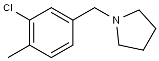 1-[(3-Chloro-4-methylphenyl)methyl]pyrrolidine Structure