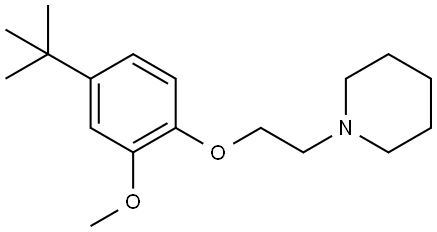 1-[2-[4-(1,1-Dimethylethyl)-2-methoxyphenoxy]ethyl]piperidine Structure