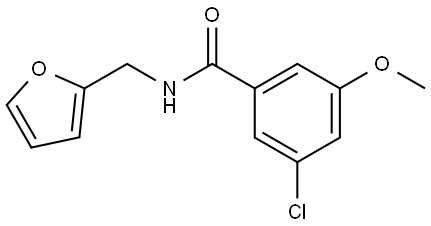 3-Chloro-N-(2-furanylmethyl)-5-methoxybenzamide Structure