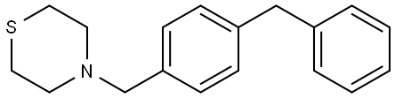 4-[[4-(Phenylmethyl)phenyl]methyl]thiomorpholine Structure