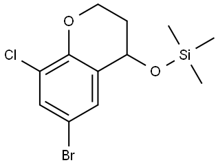 6-Bromo-8-chloro-3,4-dihydro-4-[(trimethylsilyl)oxy]-2H-1-benzopyran Structure