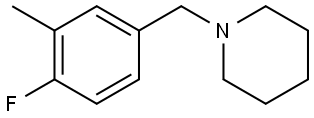 1-[(4-Fluoro-3-methylphenyl)methyl]piperidine Structure