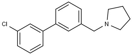 1-[(3'-Chloro[1,1'-biphenyl]-3-yl)methyl]pyrrolidine Structure