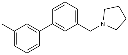 1-[(3'-Methyl[1,1'-biphenyl]-3-yl)methyl]pyrrolidine Structure