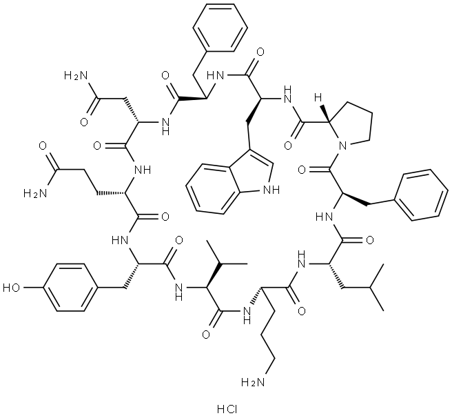 Tyrocidine B hydrochloride Structure