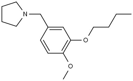 1-[(3-Butoxy-4-methoxyphenyl)methyl]pyrrolidine Structure