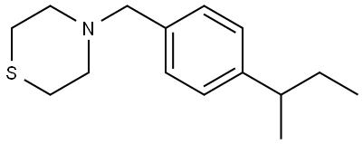 4-[[4-(1-Methylpropyl)phenyl]methyl]thiomorpholine Structure