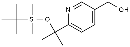 (6-(2-((tert-Butyldimethylsilyl)oxy)propan-2-yl)pyridin-3-yl)methanol 구조식 이미지