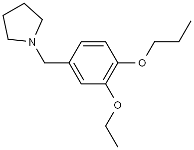 1-[(3-Ethoxy-4-propoxyphenyl)methyl]pyrrolidine Structure