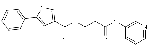 N-(3-oxo-3-(pyridin-3-ylamino)propyl)-5-phenyl-1H-pyrrole-3-carboxamide Structure