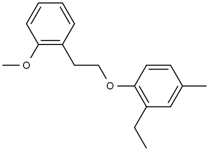 2-Ethyl-1-[2-(2-methoxyphenyl)ethoxy]-4-methylbenzene Structure