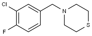 4-[(3-Chloro-4-fluorophenyl)methyl]thiomorpholine Structure