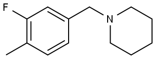 1-[(3-Fluoro-4-methylphenyl)methyl]piperidine Structure