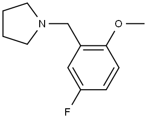 1-[(5-Fluoro-2-methoxyphenyl)methyl]pyrrolidine Structure