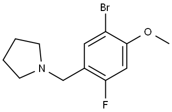 1-[(5-Bromo-2-fluoro-4-methoxyphenyl)methyl]pyrrolidine Structure