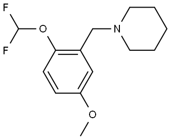 1-[[2-(Difluoromethoxy)-5-methoxyphenyl]methyl]piperidine Structure