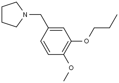 1-[(4-Methoxy-3-propoxyphenyl)methyl]pyrrolidine Structure